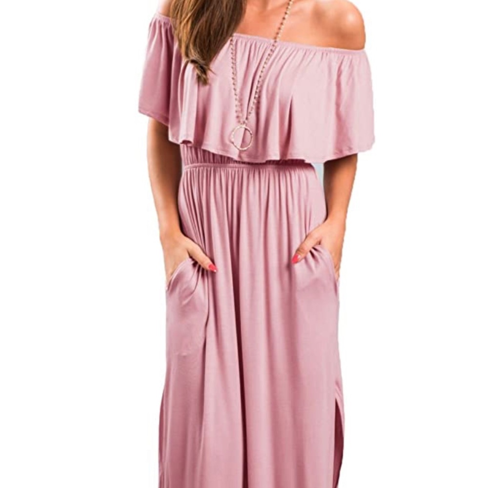 Light pink off should dress